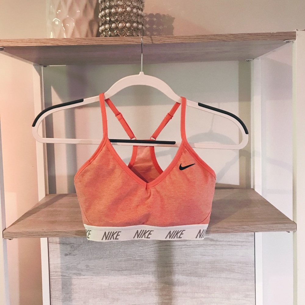 Orange Nike Sports Bra